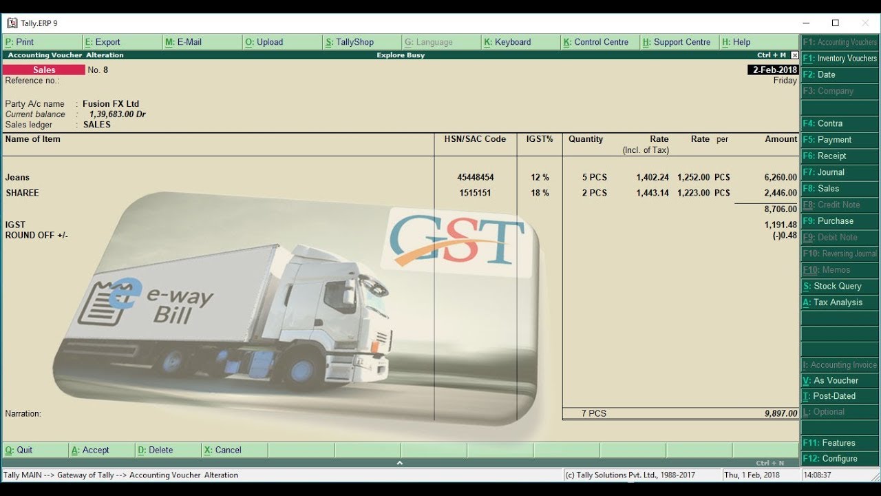 EWay TDL & Gst Rate & Item HSN Code TDL of Tally [One Plus One]
