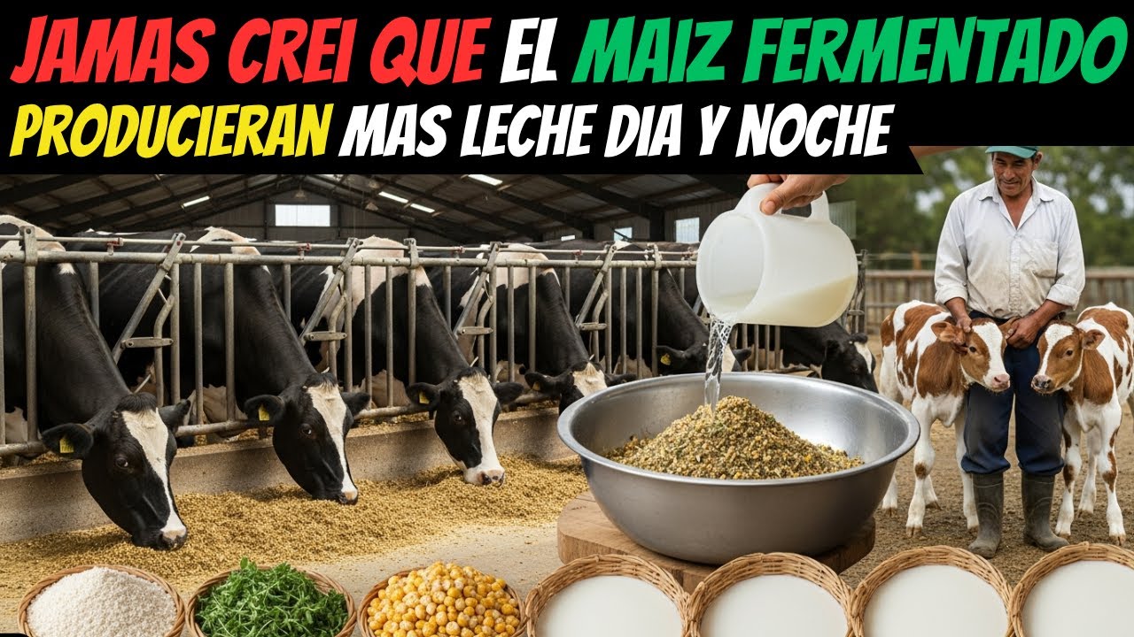 Jamás creí que el Maíz Fermentado causaría que mi vacas lecheras producieran mas leche dia y noche