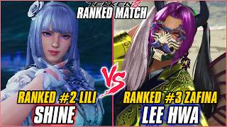 TEKKEN 8 - SHINE (Ranked #2 Lili) vs LEE HWA (Ranked #3 Zafina) | T8 RANKED MATCHES