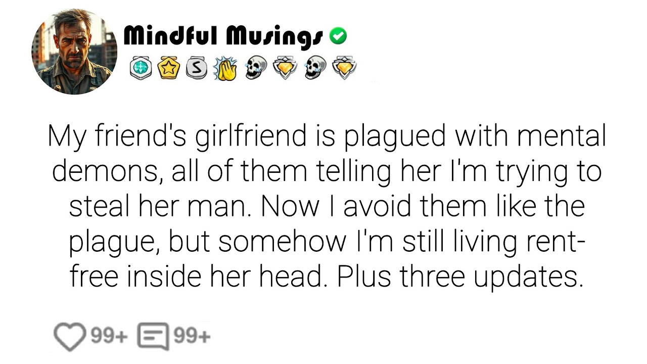 My friend's girlfriend is tormented by her inner demons, each one urging her...