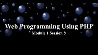 WEB PROGRAMMING USING PHP BCA18