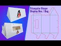 How to Create Triangle Display Box die cut / Template Perfect Tutorial on Adobe Illustrator 2024