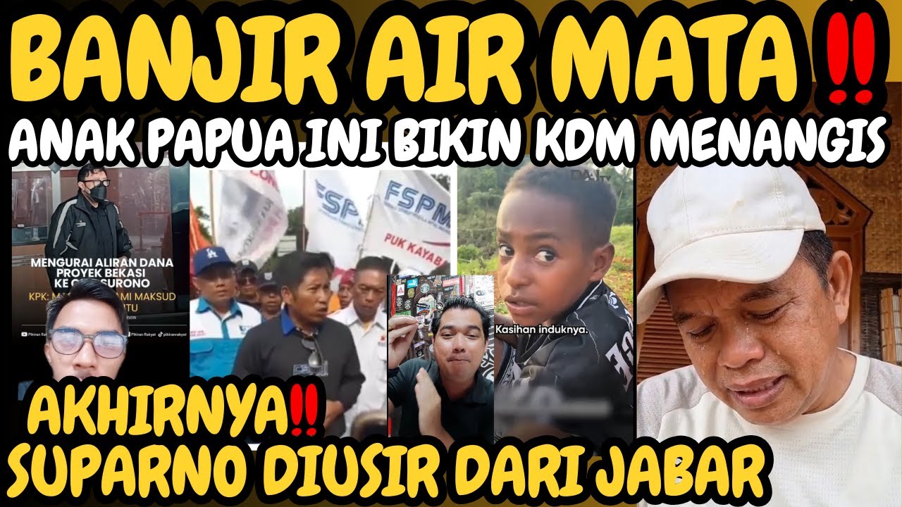 Banjir air mata😭 Anak Papua ini bikin suara DEDI MULYADI bergetar&menangis - Suparno diusir dr jabar