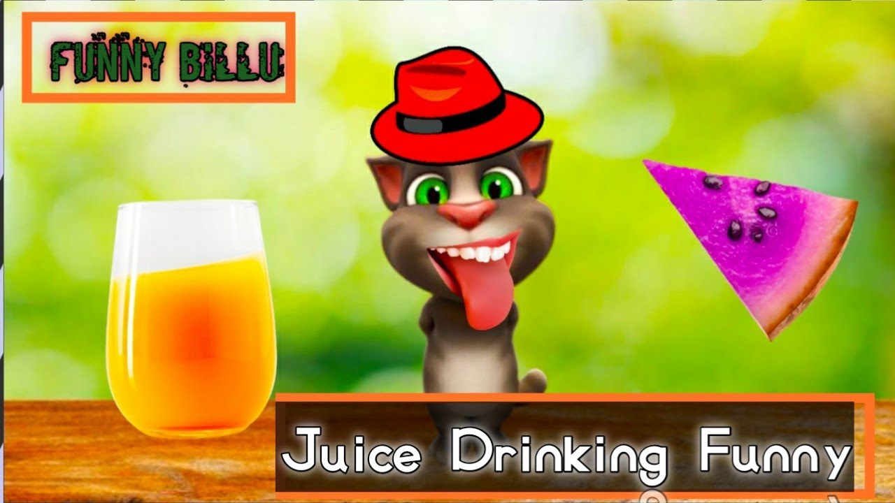 Funny Billu Drinking Juice Eating Video 
