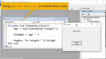 Using Option Explicit to trouble-shoot code in Visual Basic 6