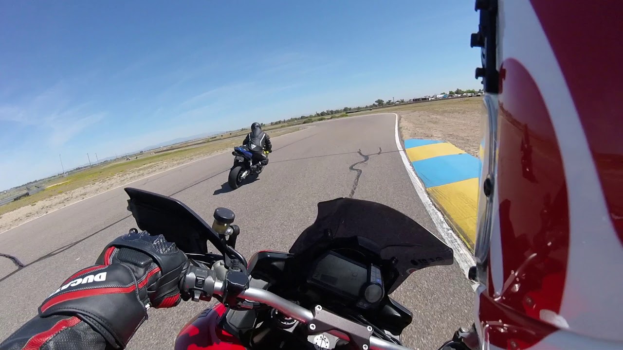 Old Guy on Multistrada at AMP XCEL Track Day 4-7-2019 mid morning