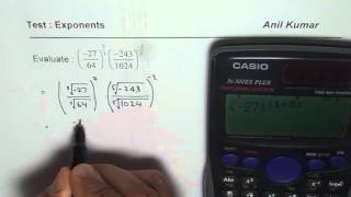 Simplify and Evaluate Rational Exponent Expression