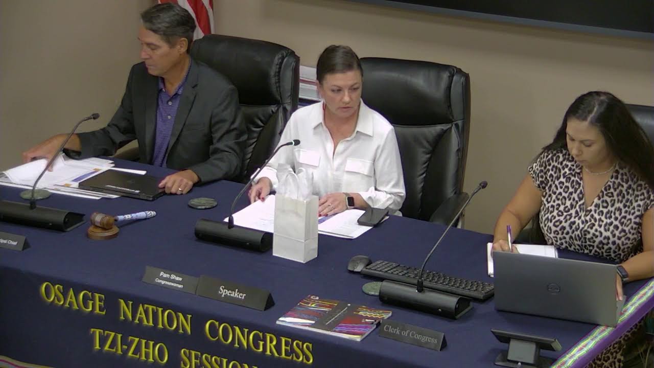 Osage Nation Congress Tzi Zho Session 9/9/25