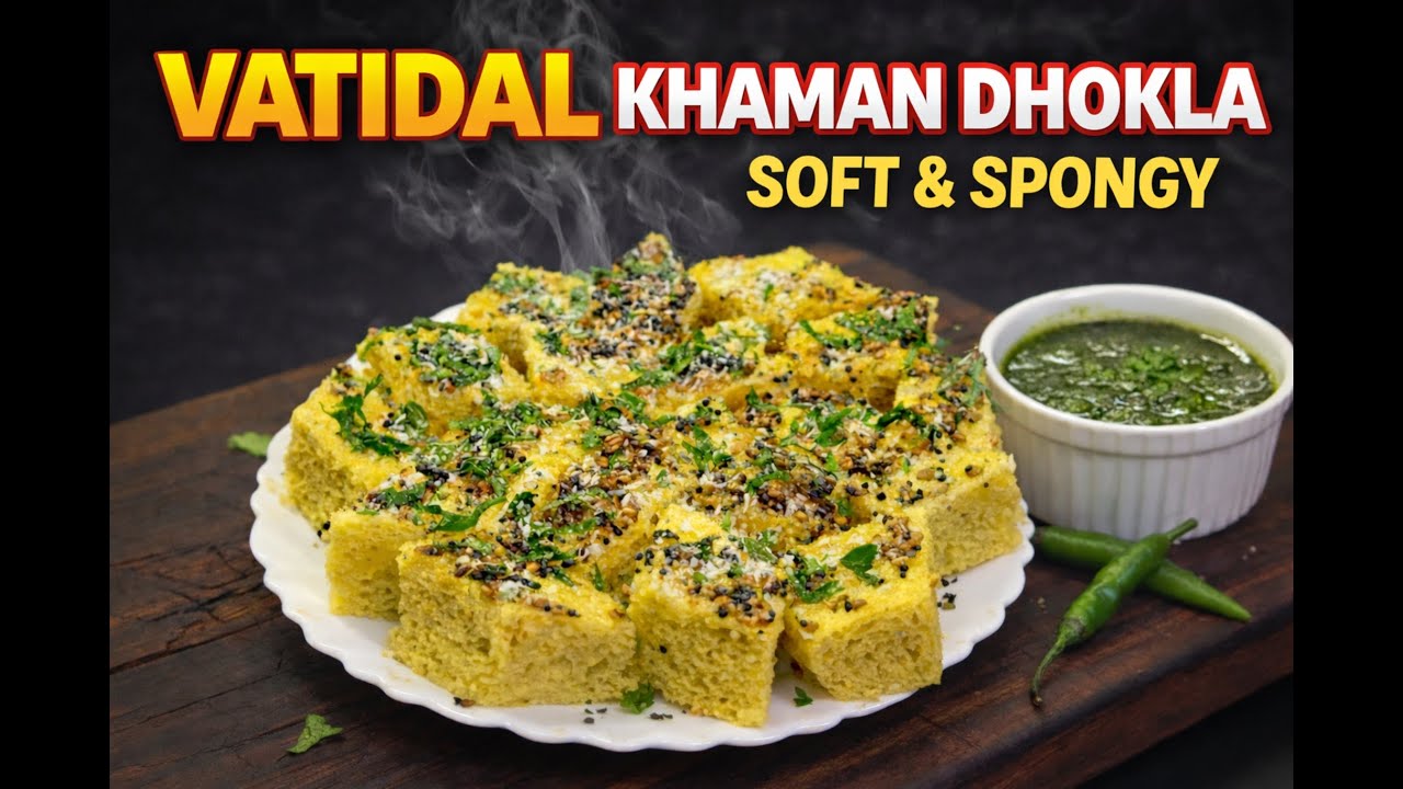 Vatidal Khaman Dhokla 😍 | Super Soft & Fluffy Dhokla #recipe #dhokla