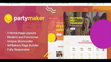 PartyMaker | Event Planner WordPress Theme | Themeforest Website Templates and Themes