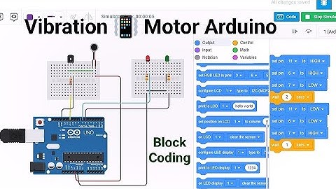 Vibration Motor Tinkercad Arduino with Block Coding | How to use Vibration Motor Arduino Tinkercad