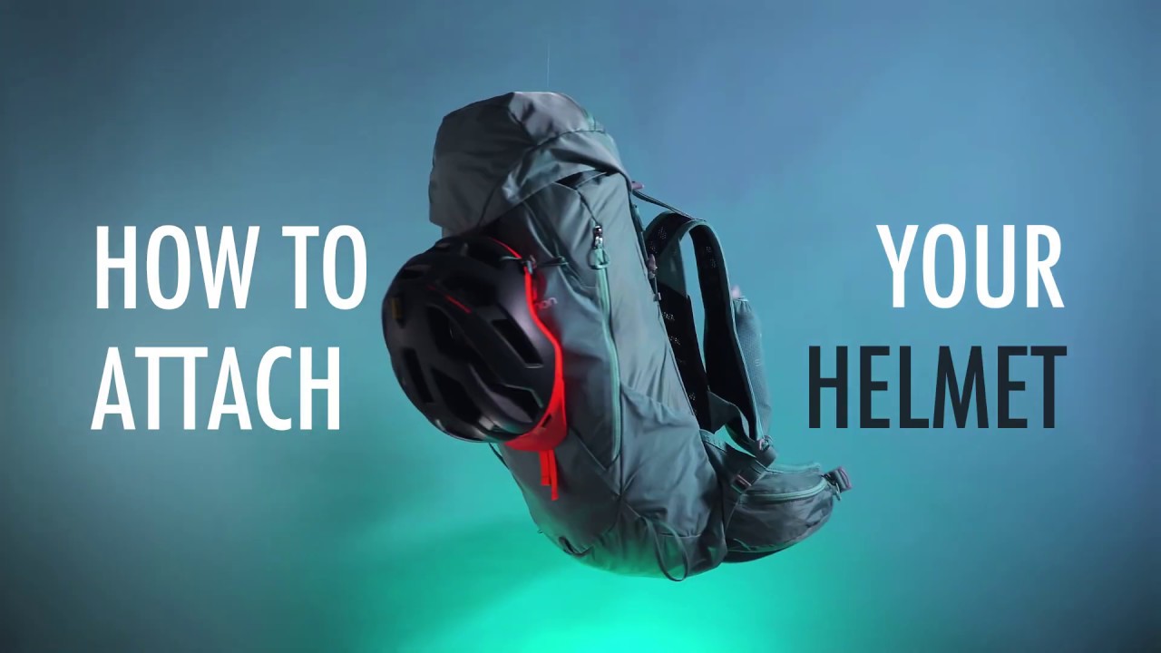 How To Attach A Helmet To Your OUT Backpack? | Salomon Outdoor - YouTube