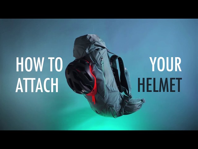 How to tie a sleeping bag to a backpack. 
