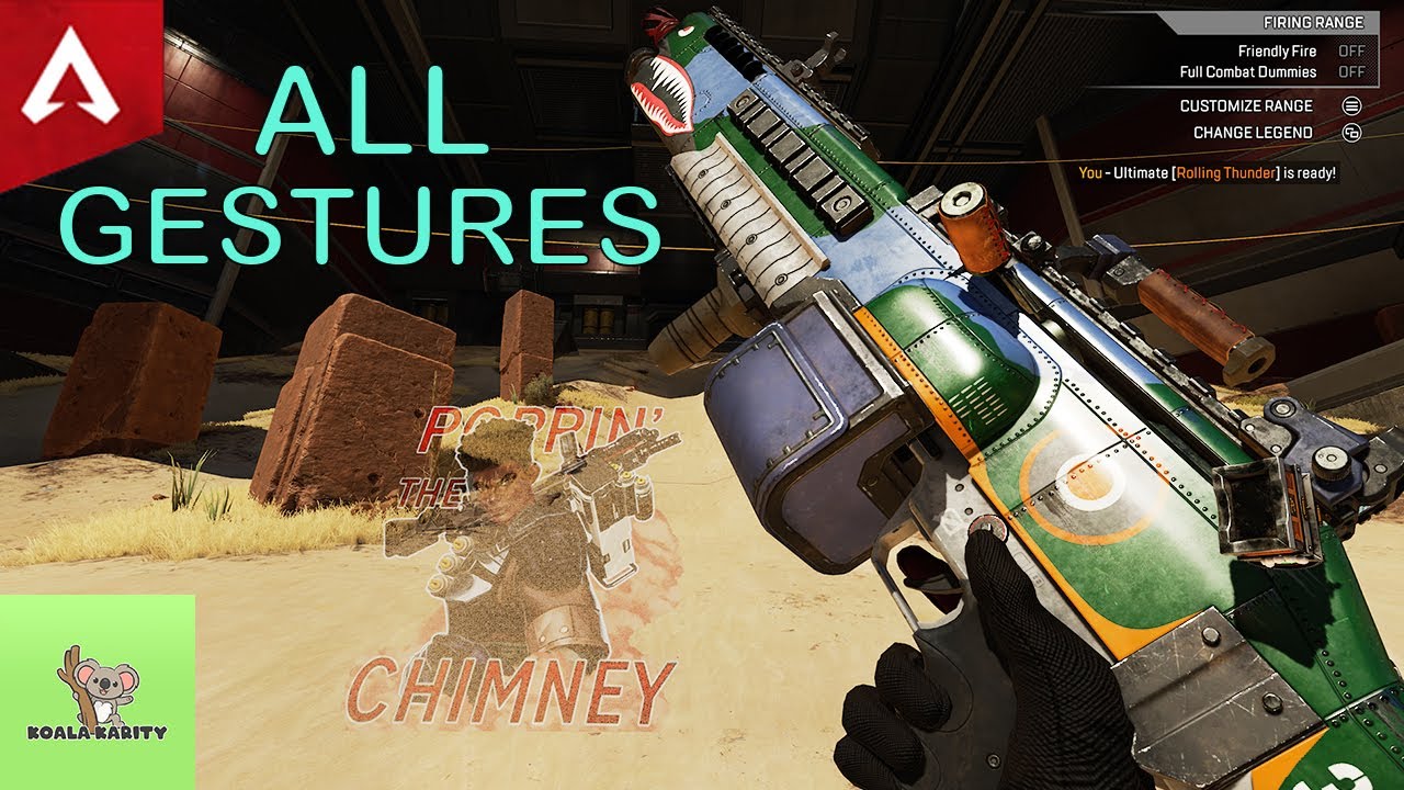 Legendary Skin for the Spitfire (Flying Warhawk), All Gestures. [Apex Legends - Highlight - Nov.24]