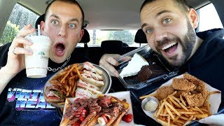 FAMOUS DINER FOOD MUKBANG, FRIES, CHICKEN, FRENCH TOAST with CHRIS KLEMENS!!
