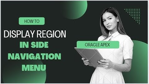Display any chart or region in Side Navigation Menu #oracle #oracleapex #apex