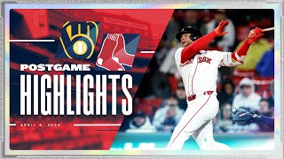 RED SOX HIGHLIGHTS: Red Sox vs. Brewers - Willson Contreras Homers in Battle With the Brewers