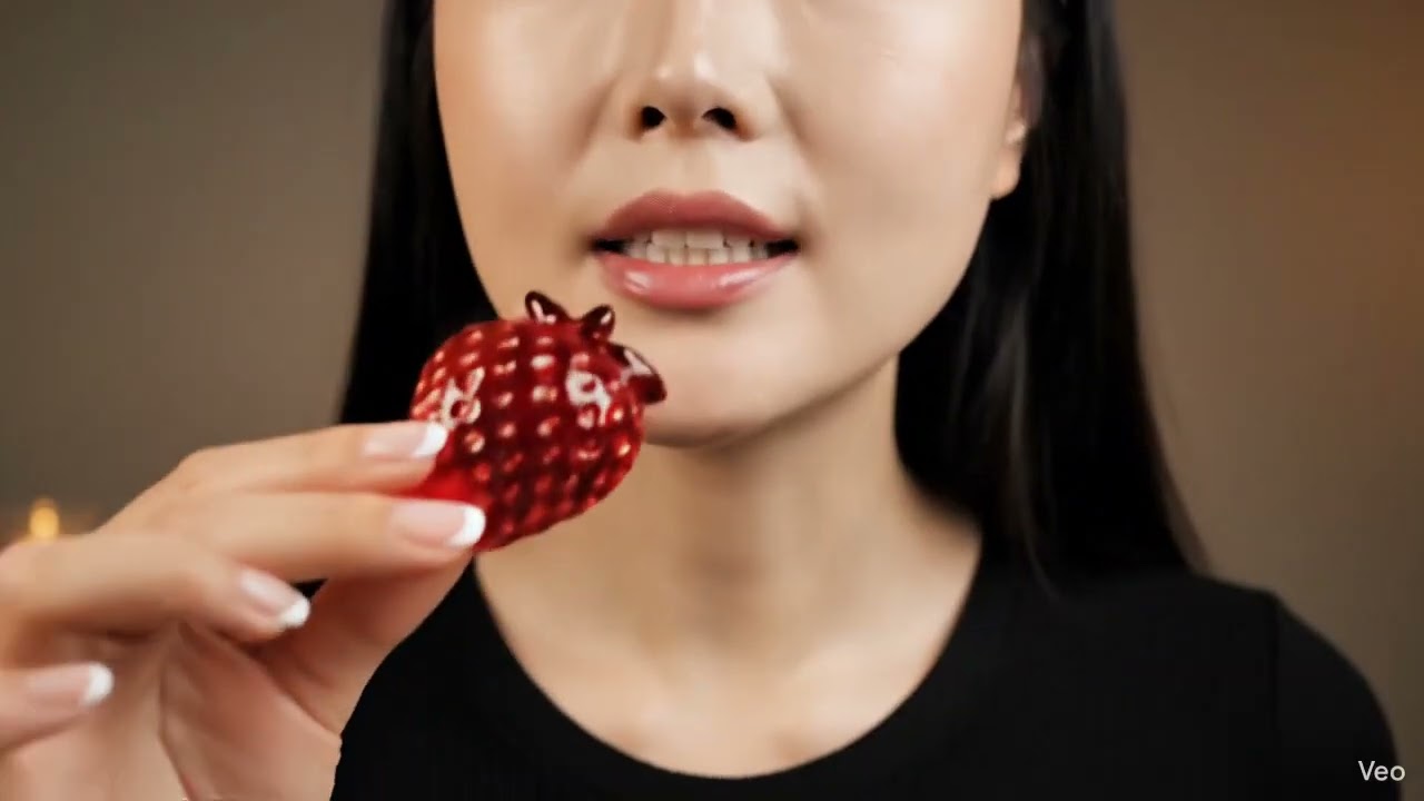 EXTREME Sugar Glass Strawberry ASMR - Glass Shattering Sounds! 🍓