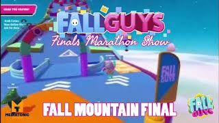 Fall Guys. • Finals Marathon Show win. • Fall Mountain final. • Grab the crown and the win. • 🚹🎉👑