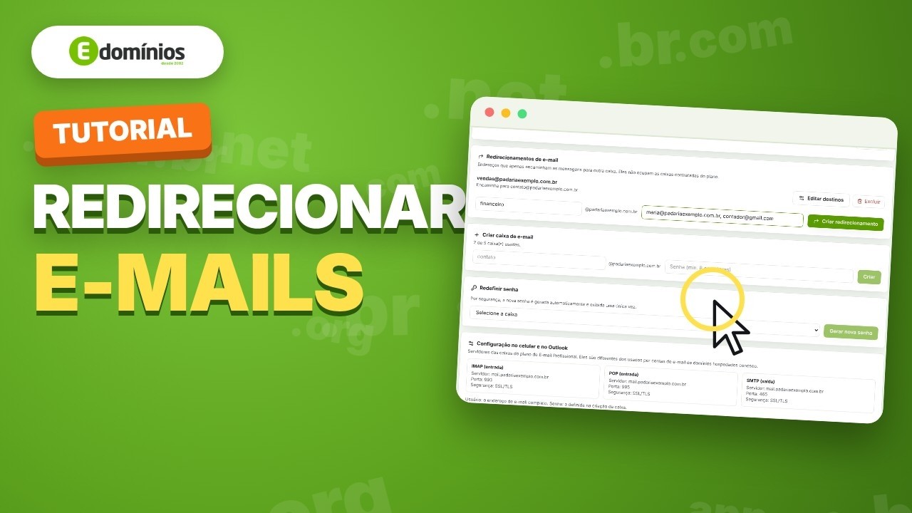 Vídeo: Criar redirecionamentos de e-mail