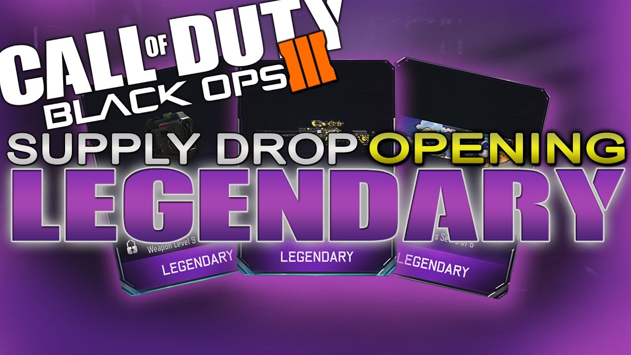 3 LEGENDARY ITEMS (9 Common Supply Drops) "Black Ops 3"