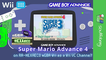 Super Mario Advance 4 (GBA) running in RA-SS mGBA Wii as a custom Wii VC Channel | saulfabreg Wii VC