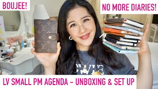 LV LOUIS VUITTON SMALL PM AGENDA -Unboxing, Set Up - Which bags will it fit in? | Sam Loves