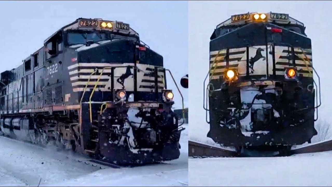 NS Train Runs Over Camera in Snow Storm!