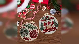Overview: CanVrinxol 4 Sets Christmas Embroidery Kits for Adults Beginners, Cross Stitch Kits wi...