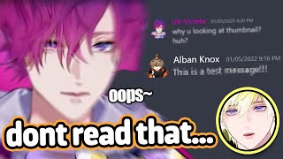 Uki accidently reads Alban's discord message on stream