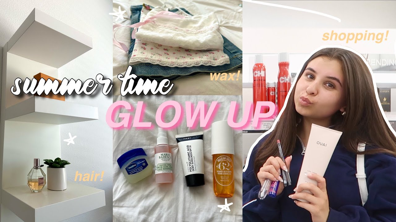 GLOW UP WITH ME FOR SUMMER🫧 haircut, wax, makeup & clothing haul! - YouTube