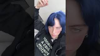 Billie dyed her hair BLUE AGAIN!