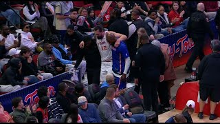 Information Steven Adams gets injured upon landing and is helped to the locker room News