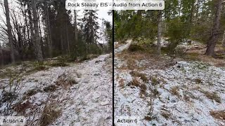 DJI Action 6 vs Action 4 in different Electronic Image Stabilisation modes