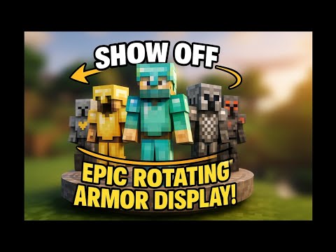 Show Off Your Armor in Style! Minecraft Rotating Display Tutorial Bedrock Edition