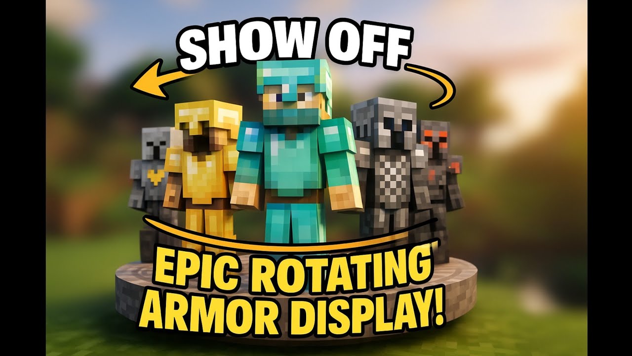 Rotating Minecraft Cod Show Off Your Armor in Style! Minecraft Rotating Display Tutorial ...