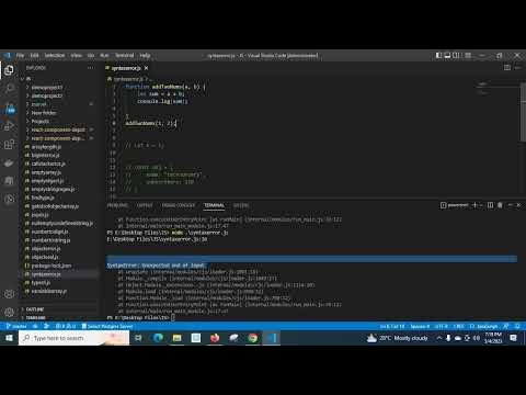 SyntaxError Unexpected identifier error in javascript node js solved ...