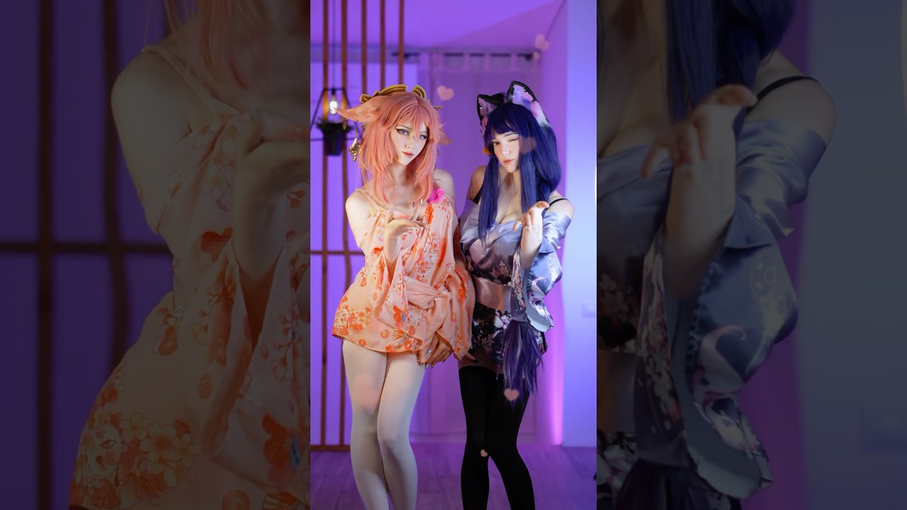 Let's dance~ 💕 #cosplay #genshincosplay #genshinimpact #yaemiko #raiden #raidenshogun #genshinmemes
