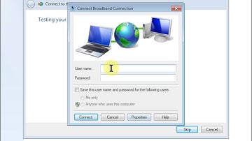 How to setup broadband connection in win 7.