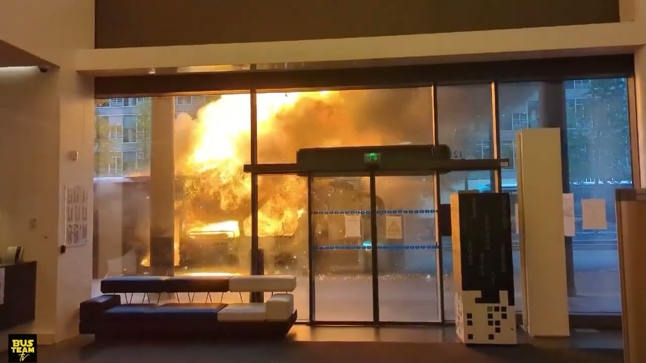 Bus électrique RATP en feu!