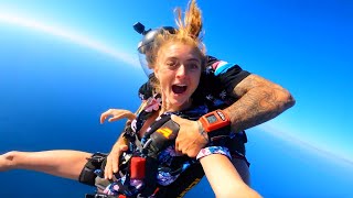 Dangling From Helicopter Before Skydiving | AMAZING Stunt!