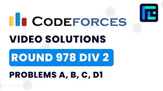 Codeforces Round 978 (Div 2) | Video Solutions - A to D1 | by Gaurish Baliga | TLE Eliminators