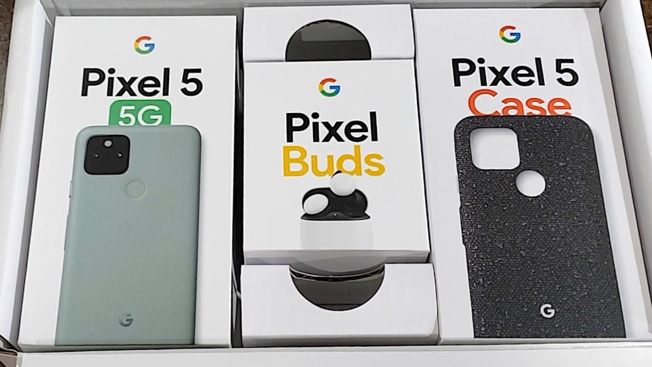 Pixel Buds and Pixel 5 Case 