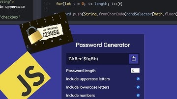 JavaScript Password Generator - Updated Algorithm