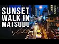 Sunset Walk in Matsudo [4K] | JAPAN WALKING TOURS 2021