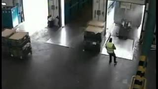 Forklift Falls From Dock