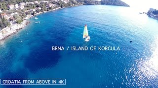 Brna Island Of Korčula Hrvatska Croatia Aerial Video Snimanje Iz Zraka 4K