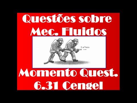 Questão 6.31 Çengel Mecânica dos fluidos - Análise nos momento de sistema de escoamento