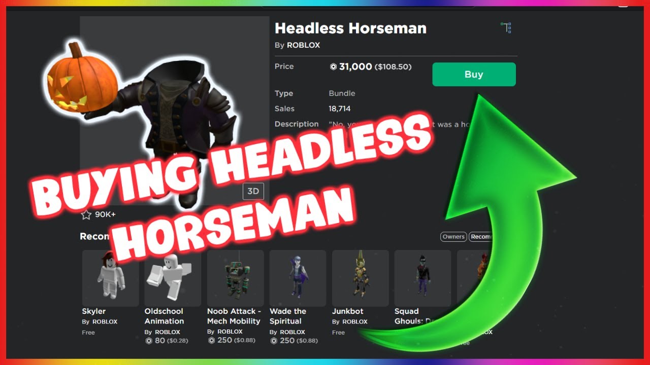 headless horseman roblox 2021