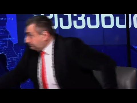 ძლიერი მიწისძვრა \"ალტ-ინფო\"-ს ეთერის მიმდინარეობისას და წამყვანის რეაქცია